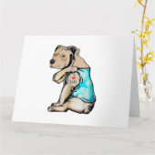 ピットブル 犬 愛するパパ タトゥー 面白い 家族 カード (黄色い花)