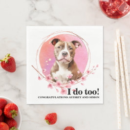 ピットブル 結婚式 ナプキン 犬の写真 スタンダードランチョンナプキン