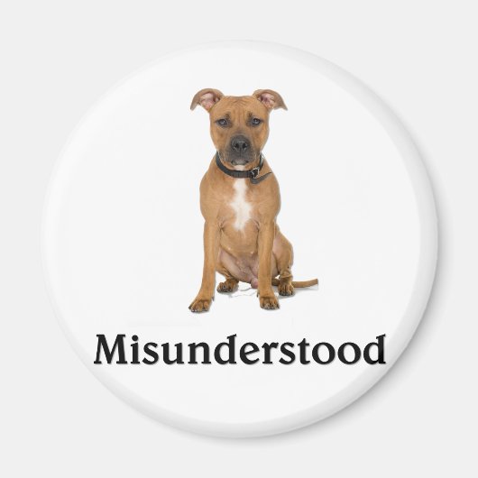 ピットブル – 誤解 マグネット (正面)