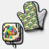 ピットブル 鍋つかみ&鍋敷きセット (正面/裏面)