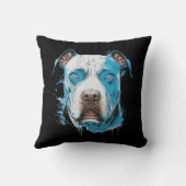 ピットブル（青い目） |犬の恋人 クッション (裏面)