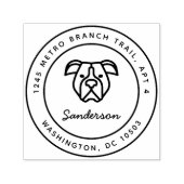 ピットブル/AmStaff差出人住所スタンプの自動手書き セルフインキングスタンプ (デザイン)