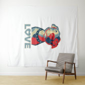 ピットブル- LOVE タペストリー (インサイチュ(横))