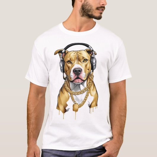 ピットブル Tシャツ ストリートスタイル (正面)