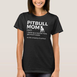 ピットブルMom定義おもしろい犬Loverプロパティ Tシャツ