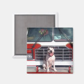 ピットブルTボーンファイアハウスドッグ マグネット (正面/裏面)