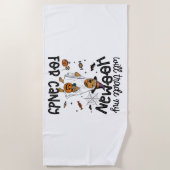 ピットプルドッグハロウィーン不気味幽霊 ビーチタオル (正面)