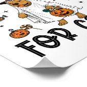 ピットプルドッグハロウィーン不気味幽霊 ポスター (角)