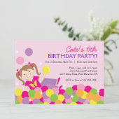 ピットボールバースデーパーティ招待状 招待状 (スタンド正面)