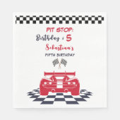 ピットレストップース子供の誕生日 スタンダードランチョンナプキン (正面)