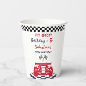 ピットレストップース子供の誕生日 紙コップ (裏面)