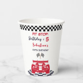 ピットレストップース子供の誕生日 紙コップ (正面)