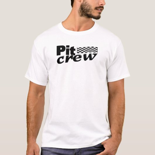 ピット・クルー(旗を競争させている) Tシャツ (正面)