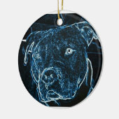ピット・ブルのオーナメント セラミックオーナメント (左)