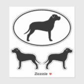 ピット・ブルのシルエットのビニールのステッカーセット シール (シート)