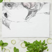 ピット・ブルのスマイル キッチンタオル (折り畳み)