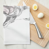 ピット・ブルのスマイル キッチンタオル (四つ折り)