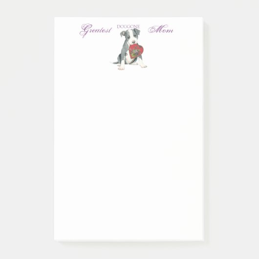 ピット・ブルのハートのお母さん ポストイット (正面)