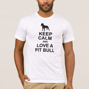 ピット・ブルの穏やかなティーを保って下さい Tシャツ