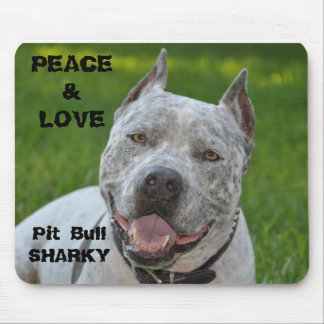 ピット・ブルのsharky mousepad犬のピットブルのスマイル マウスパッド