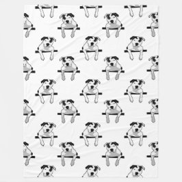 ピット・ブルのT骨のグラフィック フリースブランケット