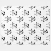 ピット・ブルのT骨のグラフィック フリースブランケット (正面(横))