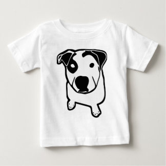 ピット・ブルのT骨のグラフィック ベビーTシャツ