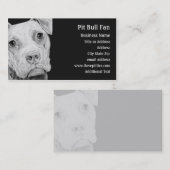 ピット・ブルテリアの(灰色) -名刺 名刺 (正面/裏面)