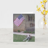 ピット・ブルテリアNotecard カード (黄色い花)