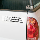 ピット・ブルバンパーステッカーを教育します バンパーステッカー (トラック上)