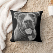 ピット・ブル犬の動物の芸術の枕のスケッチ クッション (ブランケット)