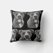 ピット・ブル犬の動物の芸術の枕のスケッチ クッション (裏面)