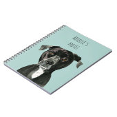 ピット・ブル犬の絵画を"熟視します" ノートブック (左側)