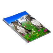 ピット・ブルBrindle及び青い（犬）スタッフォード及び犬 ノートブック (右側)