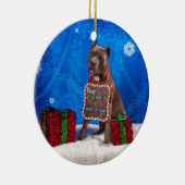 ピットBullのクリスマス セラミックオーナメント (右)