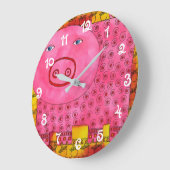 ピッパターン(の模様が)あるグ ラージ壁時計 (傾斜)