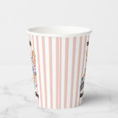 ピッパーソナライズされたクストライプの子供部屋アート – バニー 紙コップ (右)