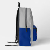 ピッパーソナライズされたクレボールブルーとホットピンク プリントバックパック (左)