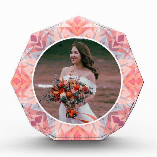 ピッパーソナライズされたク結婚のアニバーサリーギフト フォトブロック (正面)