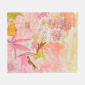 ピップジェラードモダンファンタジーインクガーデンイラストレーション フリースブランケット (正面(横))