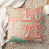 ピップジェラールLOVEみすぼらしいシックなアーティストミックスメディア クッション (ブランケット)