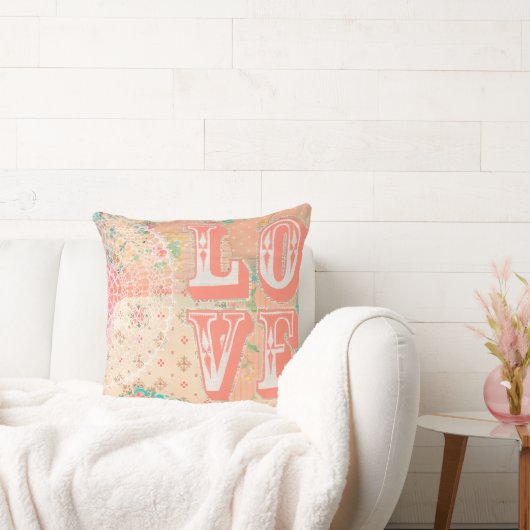 ピップジェラールLOVEみすぼらしいシックなアーティストミックスメディア クッション (ソファ)