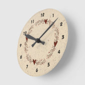 ピップベリーハートウォールクロック ラウンド壁時計 (傾斜)