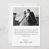 ピッミニマルク結婚の感謝の写真コラージカード サンキューカード (裏面)