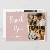 ピッミニマルク結婚の感謝の写真コラージカード サンキューカード (正面/裏面)