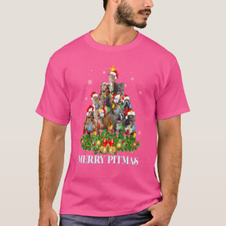 ピッメリーマスピットブルドッグ醜いクリスマスセーターTr Tシャツ
