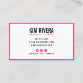 ピッモダンクはっきりした・パーソナル・スタイリストのミニマリスト 名刺 (裏面)