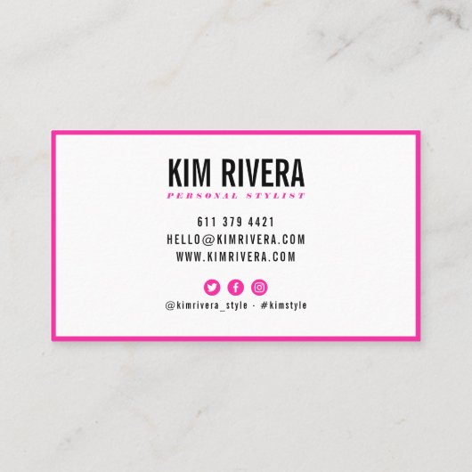 ピッモダンクはっきりした・パーソナル・スタイリストのミニマリスト 名刺 (裏面)