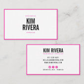 ピッモダンクはっきりした・パーソナル・スタイリストのミニマリスト 名刺 (正面/裏面)