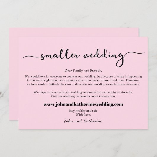 ピッモダンクエレガントスの結婚発表 セーブザデート (正面/裏面)